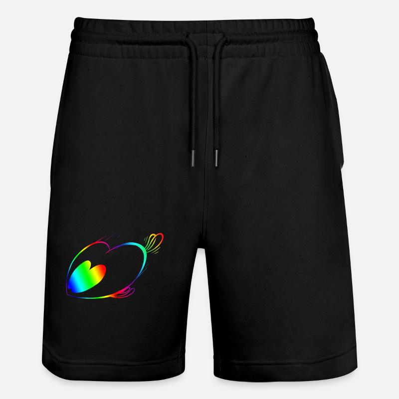 Regenbogen-Geschwindigkeitstricker - Stanley/Stella Unisex Bio Joggingshorts Trainer  - Schwarz