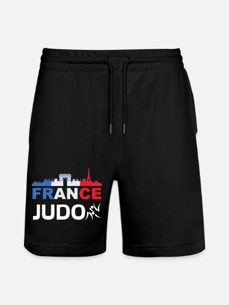 Frankreich Stadtjudo - Stanley/Stella Unisex Bio Joggingshorts Trainer  - Schwarz