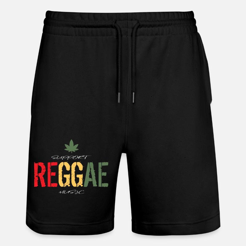 Rock Reggae Disco Punk Music Vêtements - Short de jogging bio TRAINER Stanley/Stella unisexe - noir