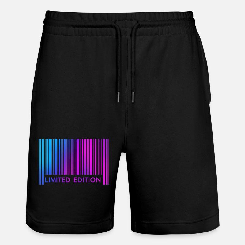 LIMITED EDITION - BARCODE - Stanley/Stella Trainer Unisex Organic Jogging Shorts - black