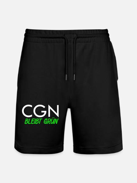 cgn_koeln_bleibt_gruen_ - Stanley/Stella Trainer Unisex Organic Jogging Shorts - black