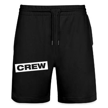 Crew Symbol - Stanley/Stella Unisex Bio Joggingshorts Trainer  - Schwarz - Vorne - Nik (191cm) & Marisol (170cm)