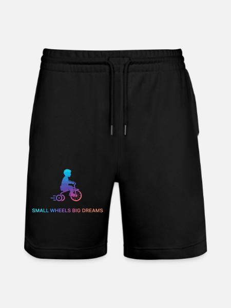 Small Wheels Big Dreams - Stanley/Stella Trainer Unisex Organic Jogging Shorts - black