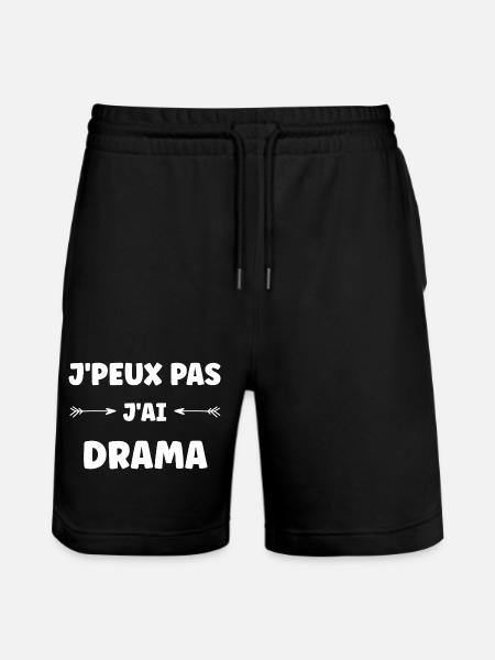 Je peux pas j'ai drama - Short de jogging bio TRAINER Stanley/Stella unisexe - noir