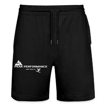 Peak Performance - Not really | Ski Humor - Stanley/Stella Unisex Bio Joggingshorts Trainer  - Schwarz - Vorne - Nik (191cm) & Marisol (170cm)
