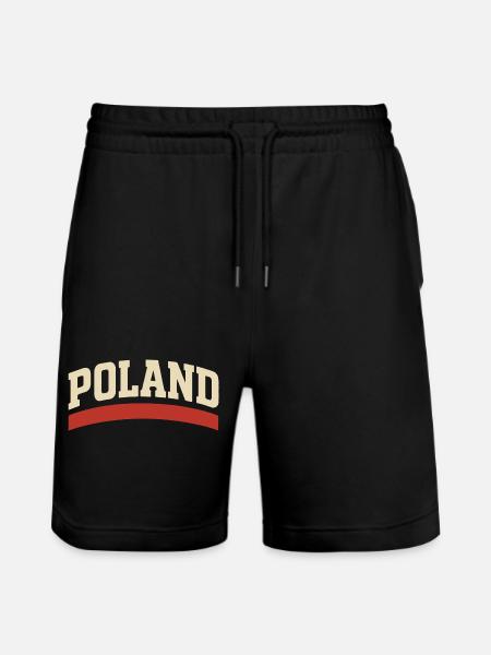 Poland Retro Typography - Stanley/Stella Trainer Unisex Organic Jogging Shorts - black
