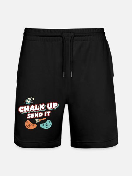 Schreib auf, schick es Kletterspaß - Stanley/Stella Unisex Bio Joggingshorts Trainer  - Schwarz