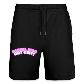 Sabbel nich - dat geit! - Stanley/Stella Unisex Bio Joggingshorts Trainer  - Schwarz - Vorne - Nik (191cm) & Marisol (170cm)