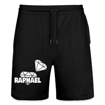 Raphael - Stanley/Stella Unisex Bio Joggingshorts Trainer  - Schwarz - Vorne - Nik (191cm) & Marisol (170cm)