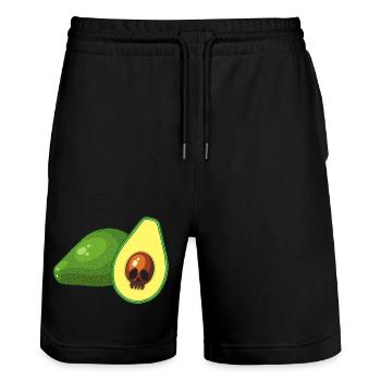 Avocado-Schädel - Stanley/Stella Unisex Bio Joggingshorts Trainer  - Schwarz - Vorne - Nik (191cm) & Marisol (170cm)