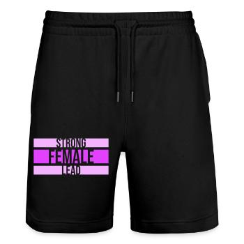 Femmes fortes dirigées par le féminisme Autonomisation des femmes - Short de jogging bio TRAINER Stanley/Stella unisexe - noir - Devant - Nik (191cm) & Marisol (170cm)