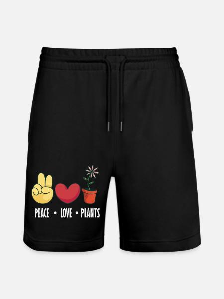 Garten- Und Pflanzenliebhaber Geschenke - Stanley/Stella Unisex Bio Joggingshorts Trainer  - Schwarz