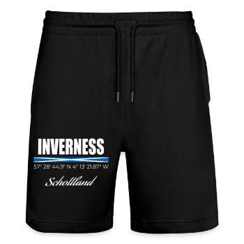 Inverness - Short de jogging bio TRAINER Stanley/Stella unisexe - noir - Devant - Nik (191cm) & Marisol (170cm)