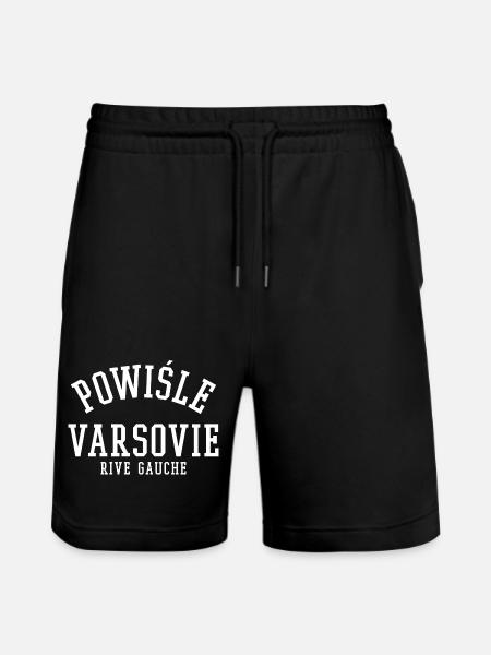 Powisle Warszawa Varsovie - Short de jogging bio TRAINER Stanley/Stella unisexe - noir
