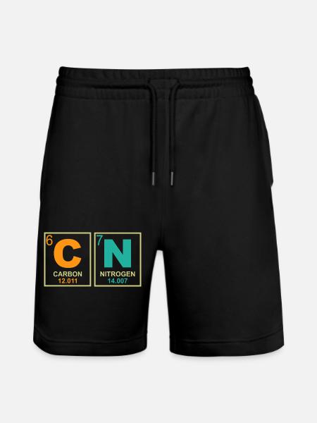 67 Meme Sjov Lærer Naturvidenskab Periodisk System Retro - Stanley/Stella Trainer økologiske unisex joggingshorts - sort