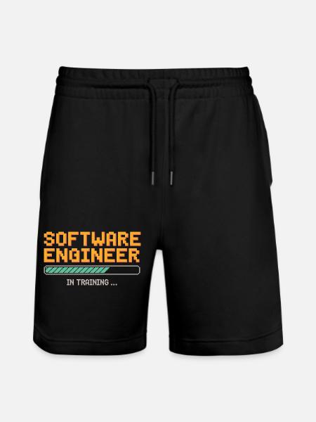 Softwareentwickler in Ausbildung Debugging Humor - Stanley/Stella Unisex Bio Joggingshorts Trainer - Schwarz