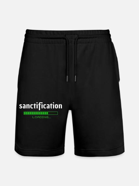 Sanctification - Heiligung - loading - christlich - Stanley/Stella Trainer Unisex Organic Jogging Shorts - black