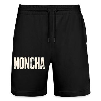 Noncha - Short de jogging bio TRAINER Stanley/Stella unisexe - noir - Devant - Nik (191cm) & Marisol (170cm)