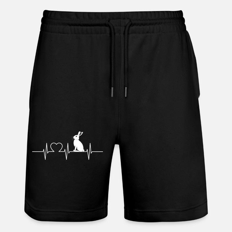 Hasen Hase - Stanley/Stella Unisex Bio Joggingshorts Trainer  - Schwarz