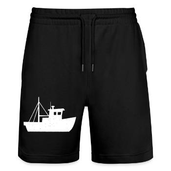 Petit cutter de pêche Kid Vector - Short de jogging bio TRAINER Stanley/Stella unisexe - noir - Devant - Nik (191cm) & Marisol (170cm)