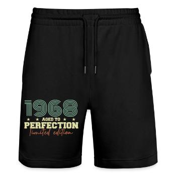 1968 - Short de jogging bio TRAINER Stanley/Stella unisexe - noir - Devant - Nik (191cm) & Marisol (170cm)