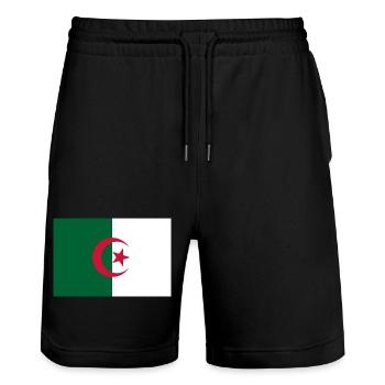 Drapeau Algérie - Short de jogging bio TRAINER Stanley/Stella unisexe - noir - Devant - Nik (191cm) & Marisol (170cm)