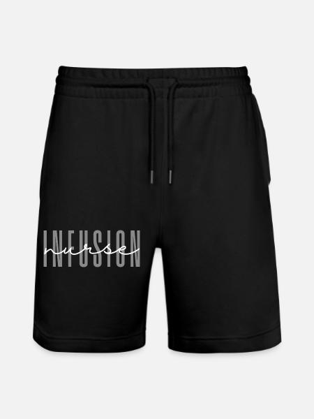 Infusion Nurse Oncology Nursing Chemo - Stanley/Stella Trainer Unisex Organic Jogging Shorts - black