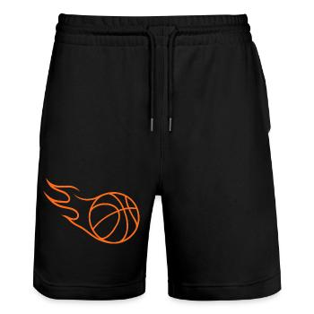 Basketball Basketball Player Gift Idea Baller Bball - Stanley/Stella Trainer Unisex Organic Jogging Shorts - black - Front - Nik (191cm) & Marisol (170cm)