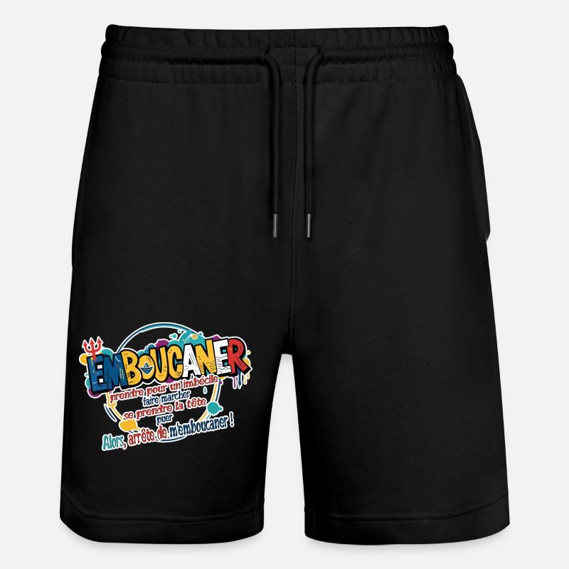 Marseille Slang Art - Emboucaner Expression Design - Short de jogging bio TRAINER Stanley/Stella unisexe - noir