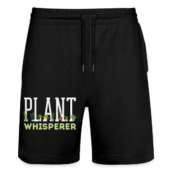 Garden & Plant Lovers Gifts - Stanley/Stella Trainer Unisex Organic Jogging Shorts - black - Front - Nik (191cm) & Marisol (170cm)