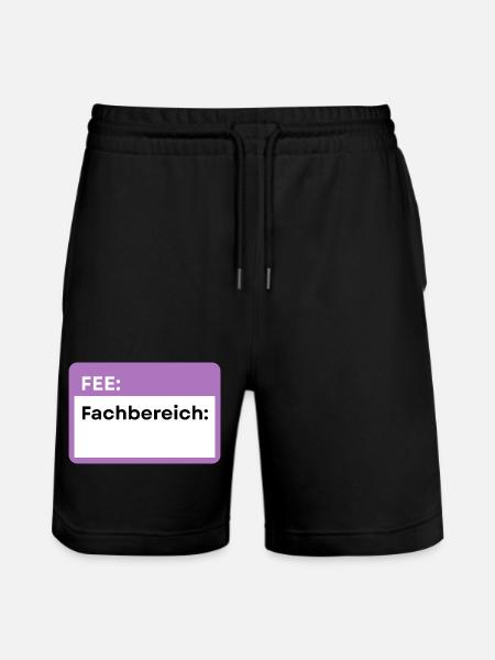 Fachbereich Schild Lila - Stanley/Stella Unisex Bio Joggingshorts Trainer - Schwarz