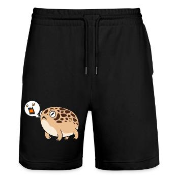 Frosch Desert Rain Frog - Stanley/Stella Unisex Bio Joggingshorts Trainer  - Schwarz - Vorne - Nik (191cm) & Marisol (170cm)