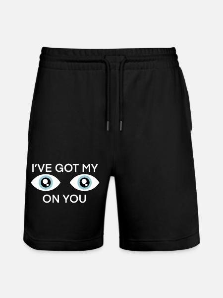 Eyes On You: Watchful Eye Graphic - Stanley/Stella Trainer Unisex Organic Jogging Shorts - black