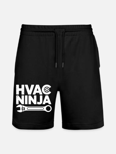 HVAC Ninja Technician Repair Expert Design - Stanley/Stella Trainer Unisex Organic Jogging Shorts - black