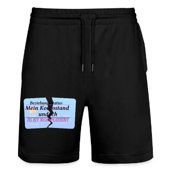 My Account Balance & Me – It's Complicated - Stanley/Stella Trainer Unisex Organic Jogging Shorts - black - Front - Nik (191cm) & Marisol (170cm)