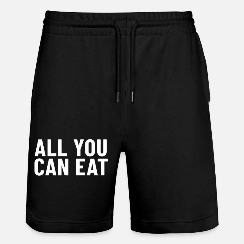 All You Can Eat - Stanley/Stella Unisex Bio Joggingshorts Trainer - Schwarz
