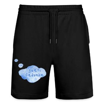 pensa gueti - Short de jogging bio TRAINER Stanley/Stella unisexe - noir - Devant - Nik (191cm) & Marisol (170cm)