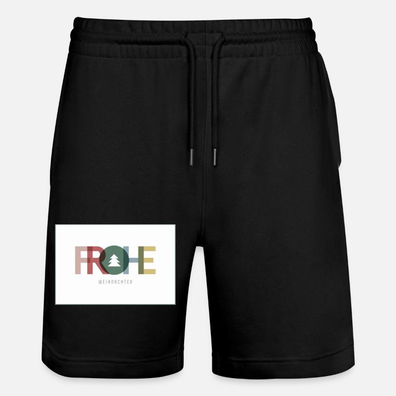 Joyeux Noël – Design rétro moderne - Short de jogging bio TRAINER Stanley/Stella unisexe - noir