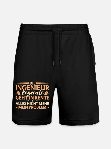 Retired Farewell Engineer Legend Retired - Stanley/Stella Trainer Unisex Organic Jogging Shorts - black