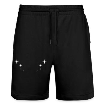 Étoiles - Short de jogging bio TRAINER Stanley/Stella unisexe - noir - Devant - Nik (191cm) & Marisol (170cm)