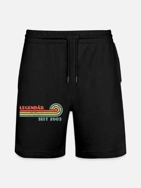 Legendär seit 2003 Retro-Welle - Stanley/Stella Unisex Bio Joggingshorts Trainer  - Schwarz