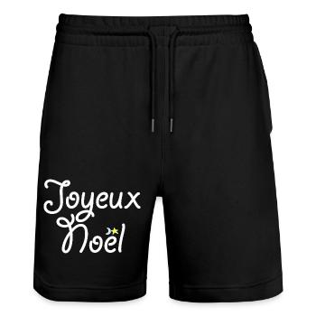 Joyeux Noël - Short de jogging bio TRAINER Stanley/Stella unisexe - noir - Devant - Nik (191cm) & Marisol (170cm)