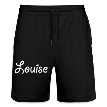 Louise - Stanley/Stella Unisex Bio Joggingshorts Trainer  - Schwarz - Vorne - Nik (191cm) & Marisol (170cm)