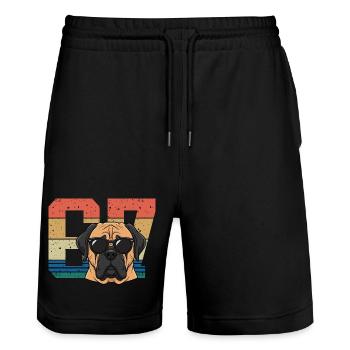 Pride Pup Sunglasses 67 Meme - Stanley/Stella Trainer Unisex Organic Jogging Shorts - black - Front - Nik (191cm) & Marisol (170cm)