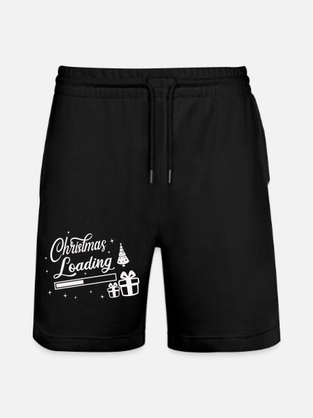 Christmas Loading - Stanley/Stella Trainer Unisex Organic Jogging Shorts - black