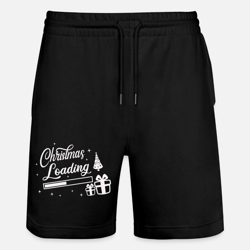 Christmas Loading - Stanley/Stella Trainer Unisex Organic Jogging Shorts - black