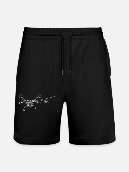 Motorradlenker Zeigefinger Gott - Stanley/Stella Unisex Bio Joggingshorts Trainer  - Schwarz