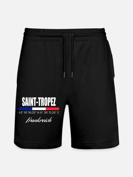 Saint-Tropez - Stanley/Stella Unisex Bio Joggingshorts Trainer  - Schwarz