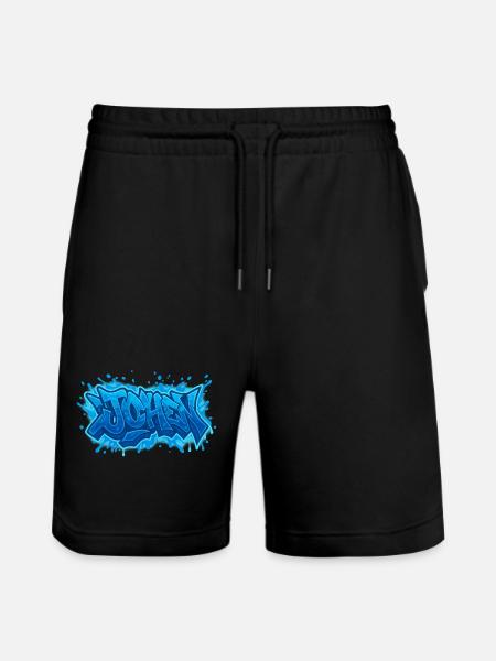 Graffiti JOHEN Name Gift Ideal Printable - Stanley/Stella Trainer Unisex Organic Jogging Shorts - black