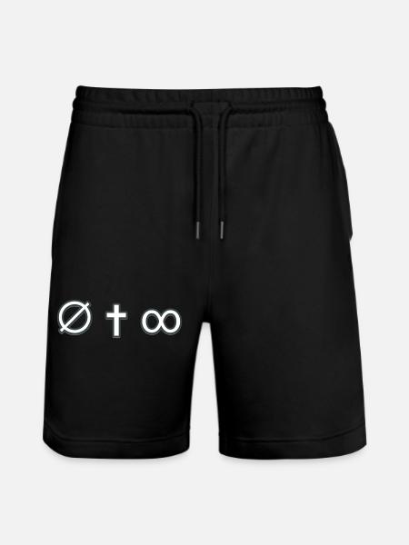 Symbolic Cross Infinity Design - Stanley/Stella Trainer Unisex Organic Jogging Shorts - black